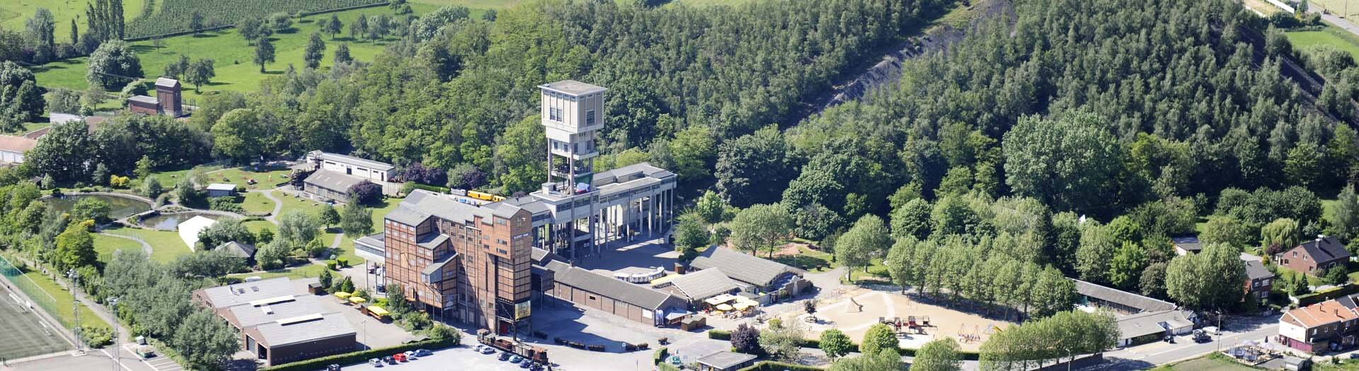 Luftaufnahme des Geländes von Blegny-Mine
